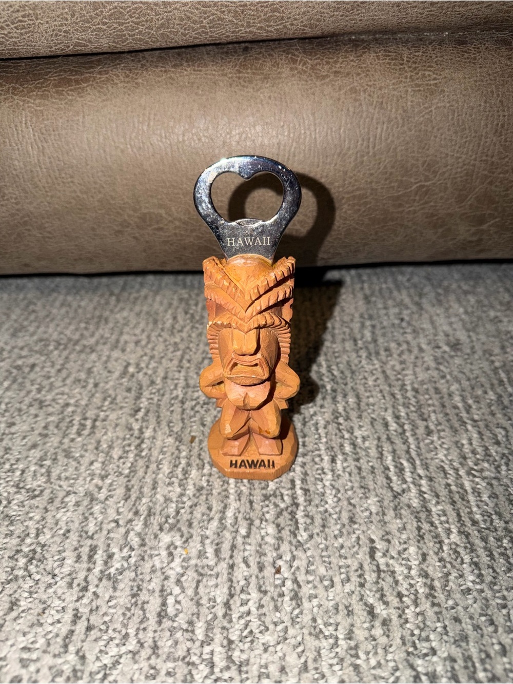 Hawaii Tiki Bottle Opener Resin Figure Barware Beer Cap Utensil Tool 5" Vintage